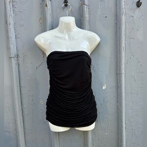 Halston Heritage strapless ruched top, BNWT, Small